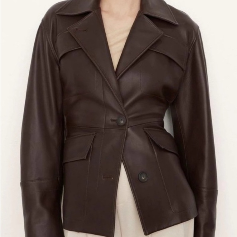 Vince leather Safari jacket